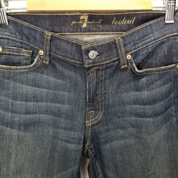 7 for All Mankind Jeans Women's 28 Bootcut Distressed - Picture 3 of 8